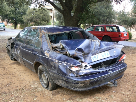 The car after the crash