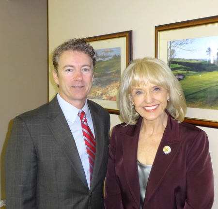 Rand Paul and Jan Brewer (image courtesy Jan Brewer's Facebook page)