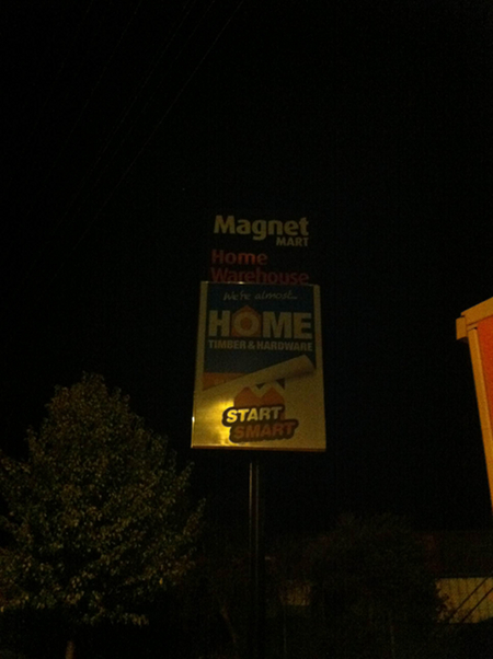 Magnet Mart Queanbeyan on the morning of March 20, 2013