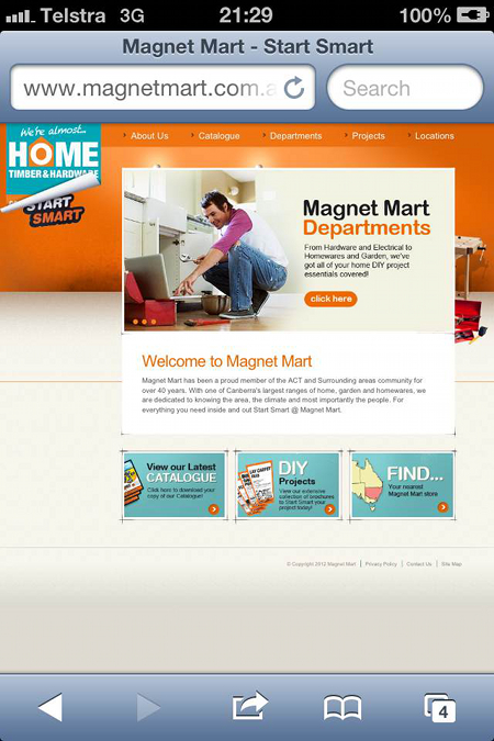 Magnet Mart website on the night of March 19, 2013