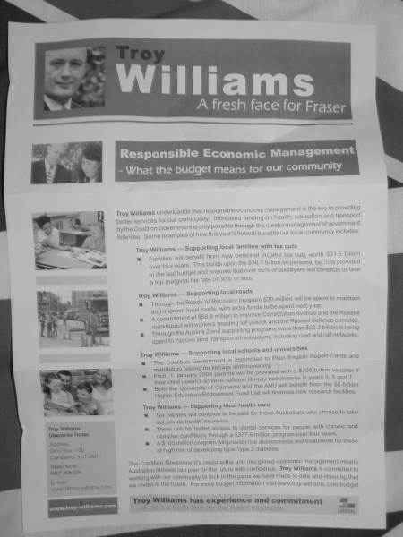 Troy Williams' August 2007 Flyer