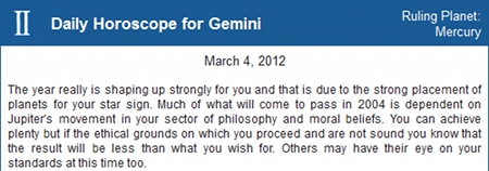 Astrology.com.au's prediction for Gemini on the 4th of March, 2012