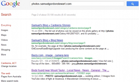 Screenshot of Google Image Search results
