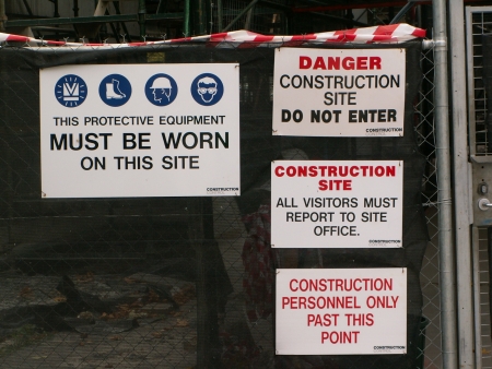 Signs on Section 84 Construction