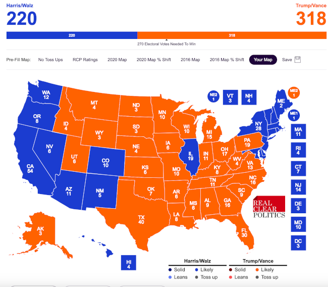 Electoral College prediction ... in Orange!