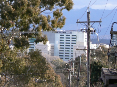 Underground Cabling building from Mount Ainslie in August 2006