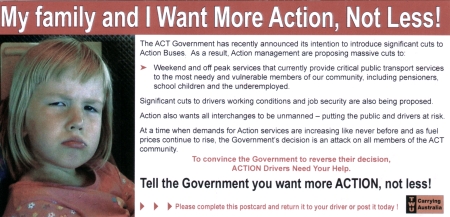 ACTION Postcard Front
