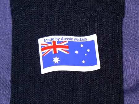 Sock made by Aussie workers