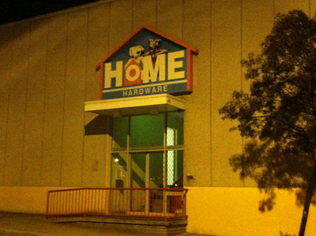 Home Hardware Karabar on the morning of March 20, 2013