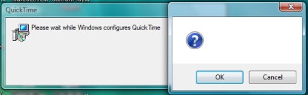 QucikTime Setup produces a blank dialog box