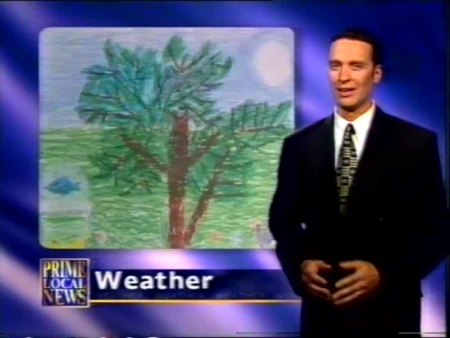 Daniel Gibson with my weather picture on Prime Local News
