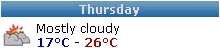 Mostly Cloudy 17-26